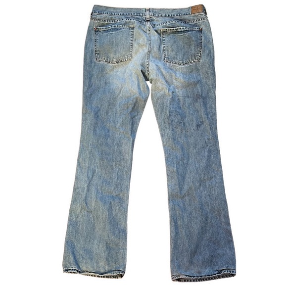 Old Navy Ultra Low Waist Boot Cut Blue Jeans - Picture 3 of 5